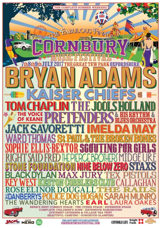 Cornbury 2017 Lineup poster